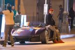 Chris Brown shows off his brand new $165,000 Rezvani Beast supercar on set of the “Liquor” music video in Downtown Los Angeles.