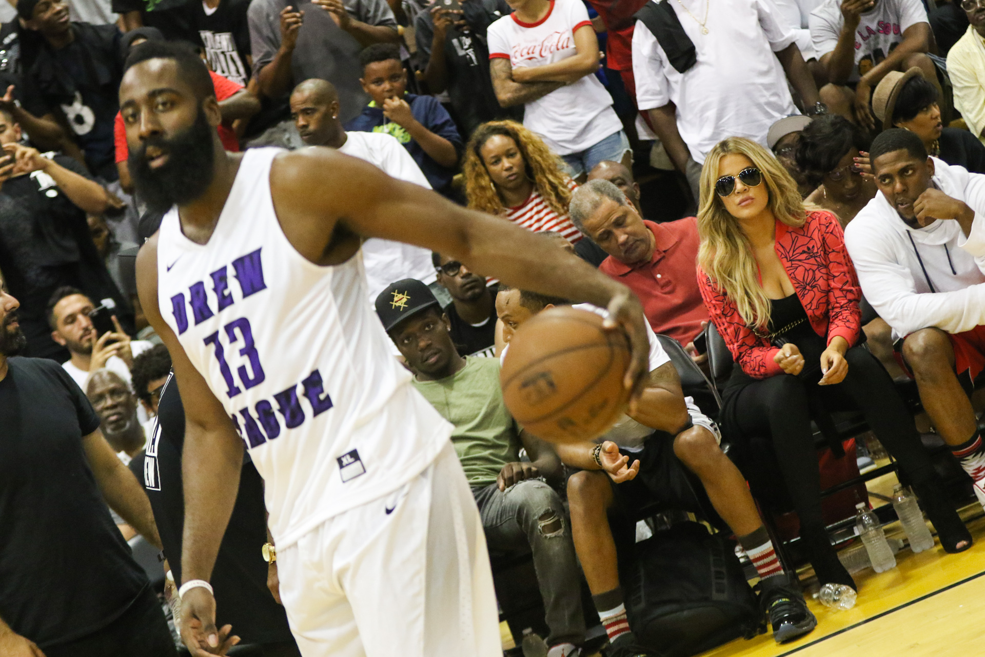 Khloe Kardashian attends reported boyfriend James Harden's Drew League basketball game in Compton