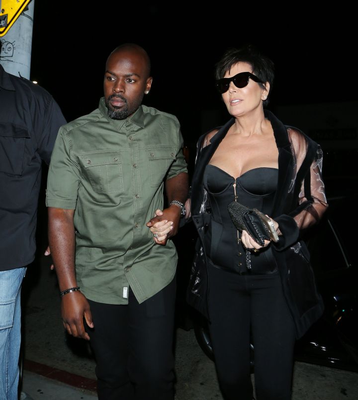 Kris Jenner and boyfriend Corey Gamble arrive at Bootsy Bellows.