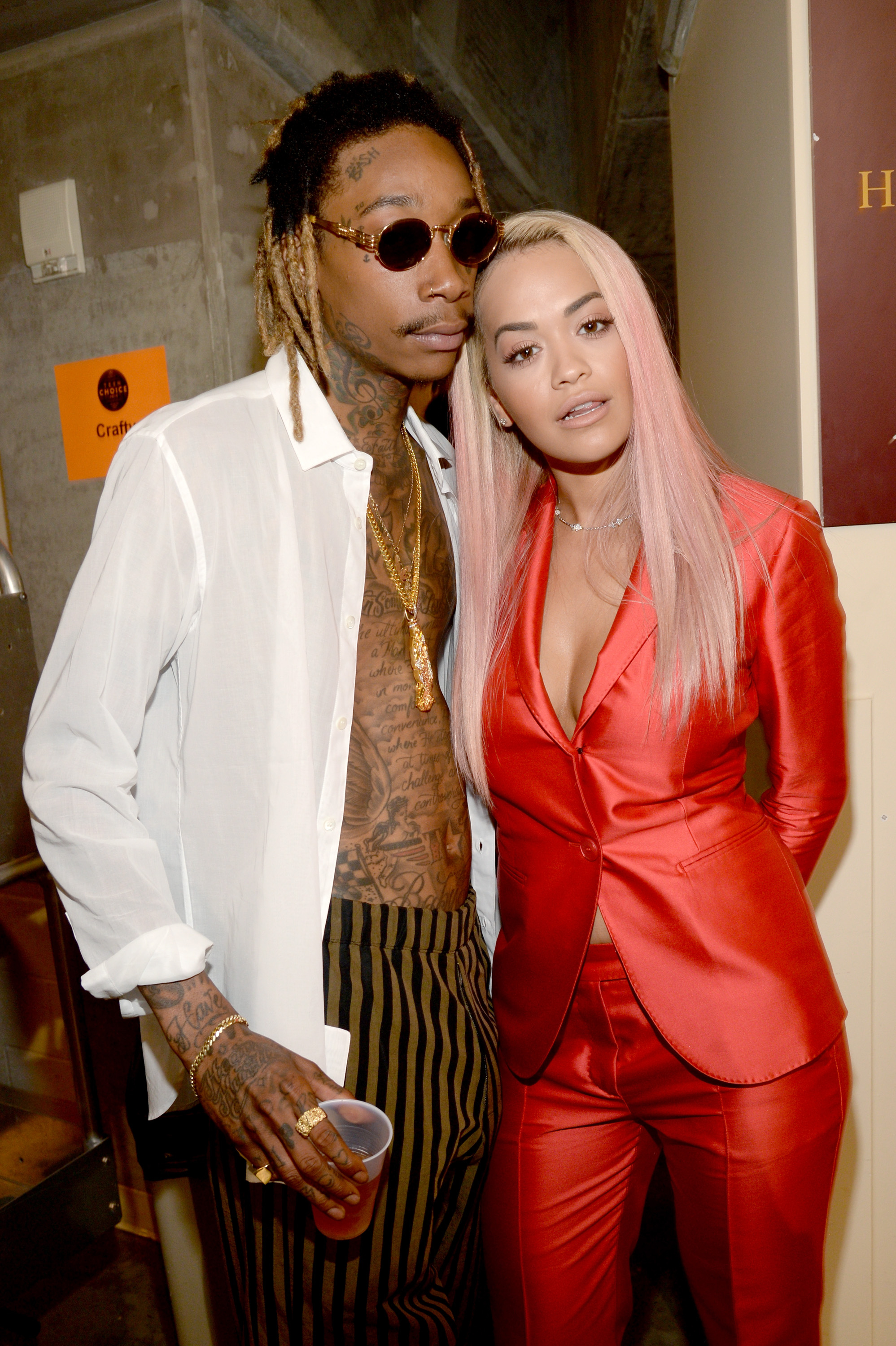 rita ora and wiz khalifa at the Teen Choice Awards 2015 - Backstage And Audience