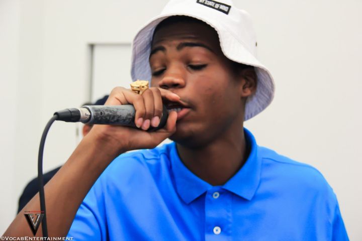 Stro rocks the mic at the Bloggers Appreciate Mixer presented by Marie Driven.