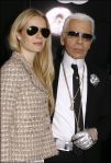 Gwyneth Paltrow rocked dark shades with Karl.