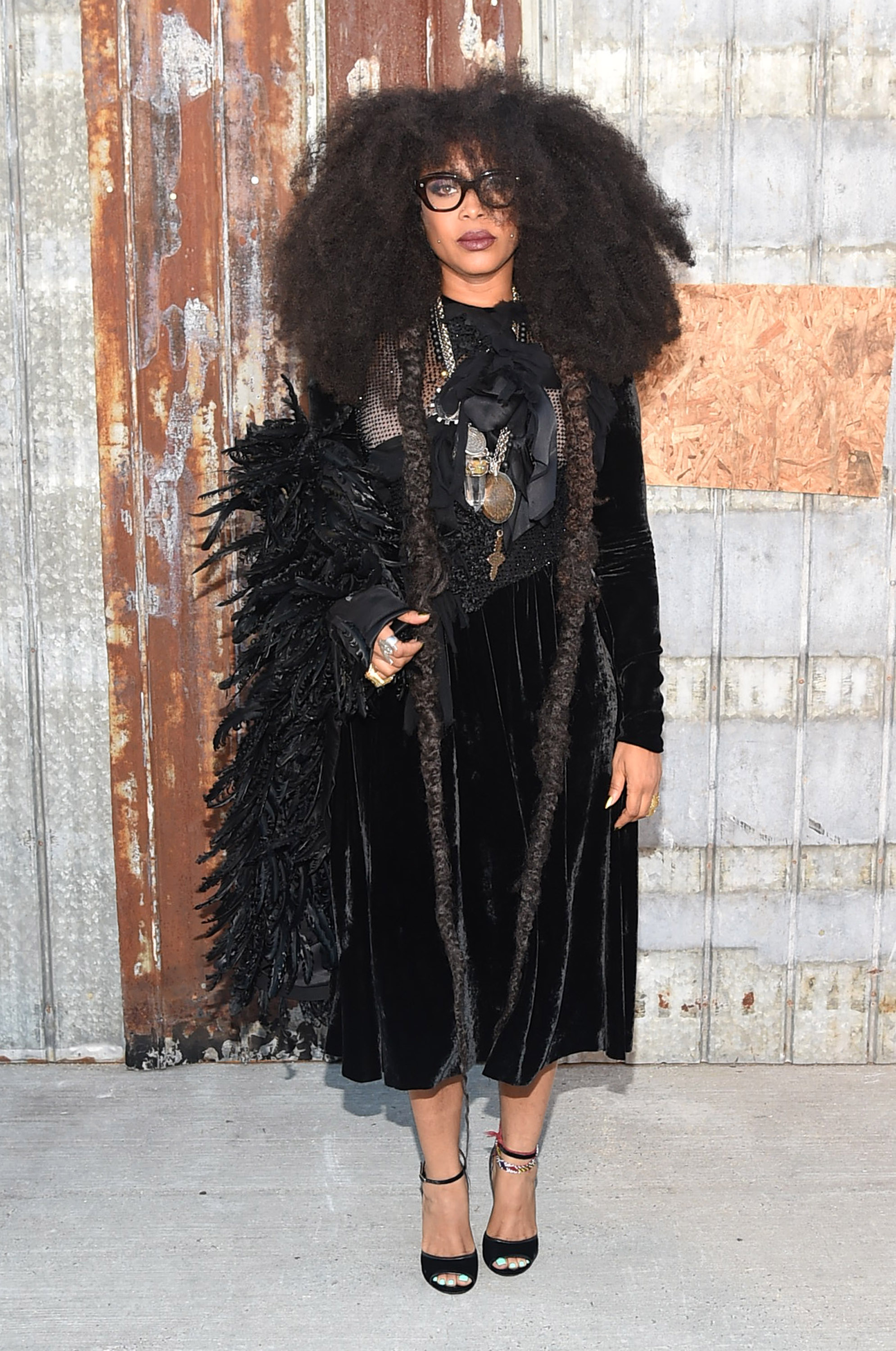 Erykah Badu attends the Givenchy fashion show during Spring 2016 New York Fashion Week