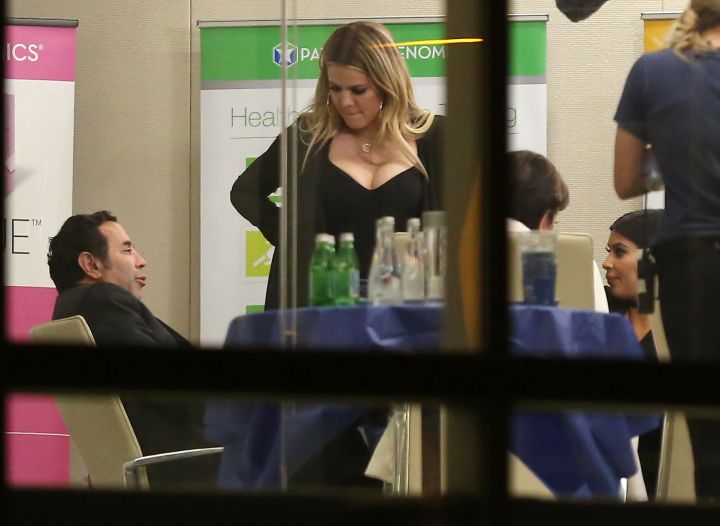 This is interesting. Pregnant Kim Kardashian and sis Khloe Kardashian have a meeting with “Botched” plastic surgeon Paul S. Nassif, MD in L.A.