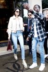 Kendall Jenner was leaving her hotel in Paris when an eager fan risked it all to get his selfie. Can’t blame you bruh!