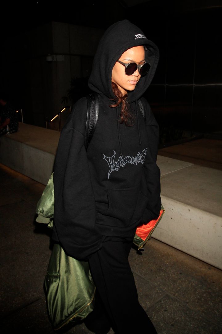 Dressed in all black like the omen.