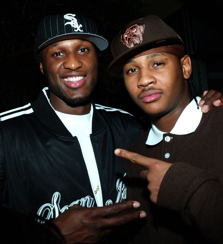 A young Lamar with Carmelo Anthony