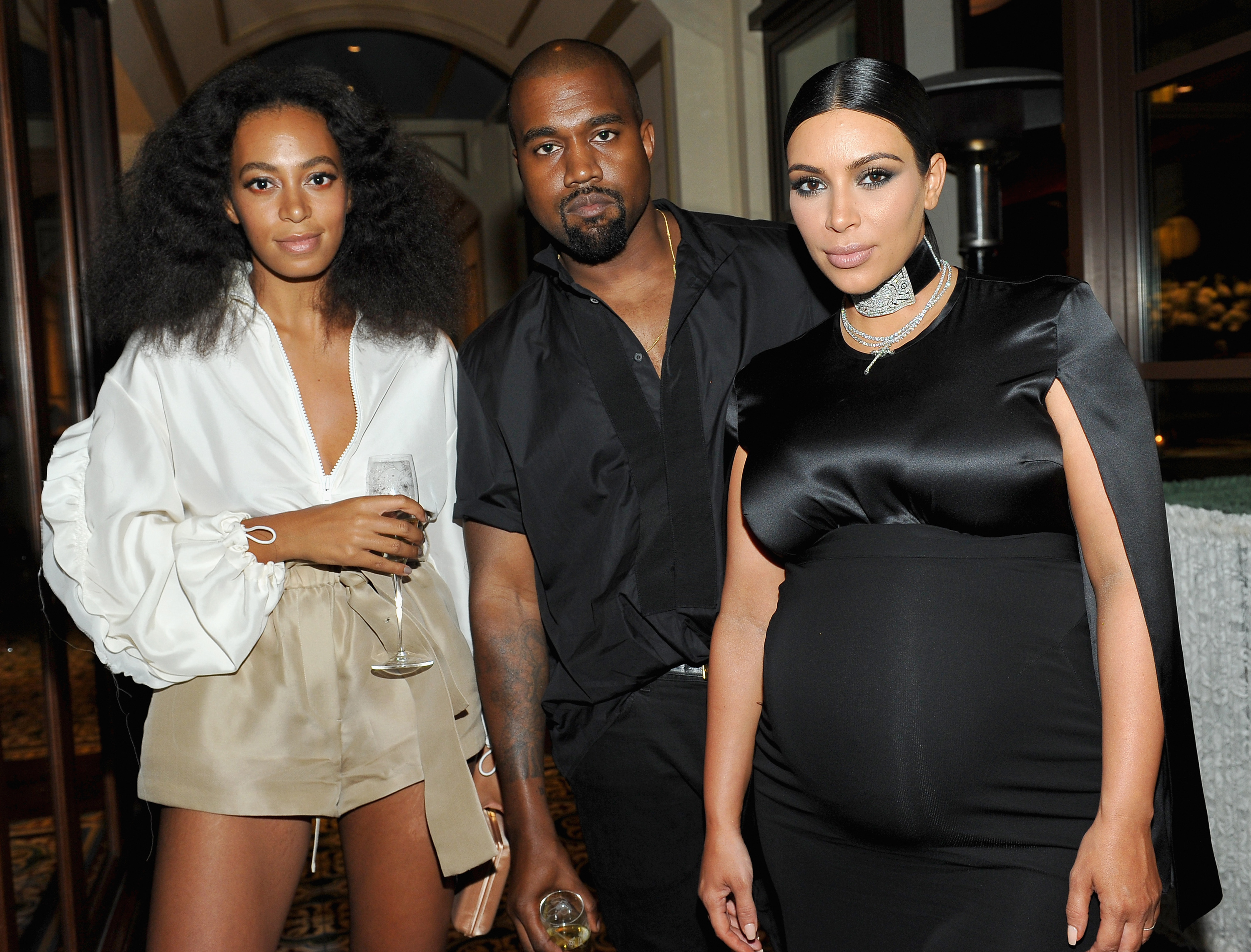 kim kardashian, kanye west, solange