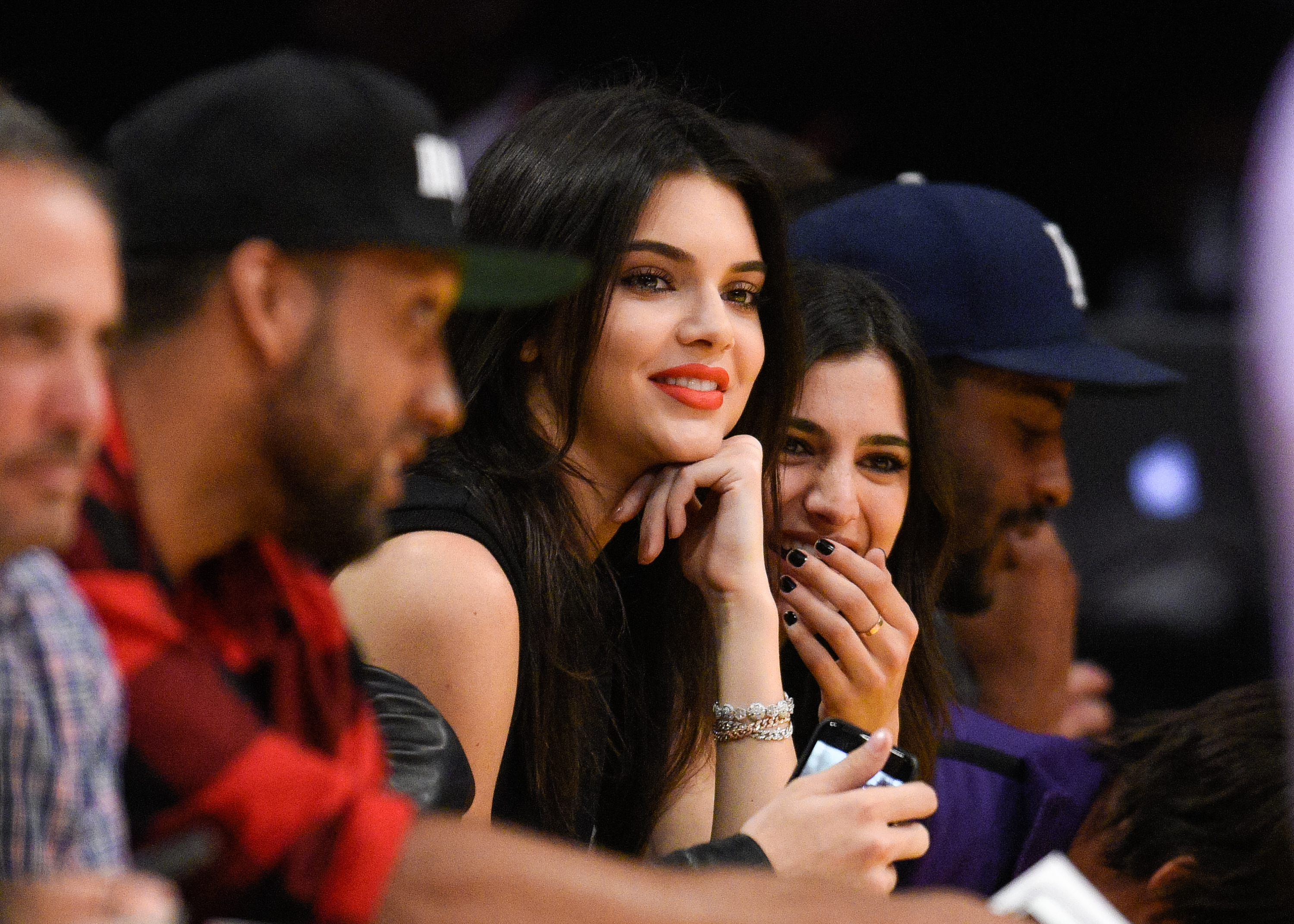 Celebrities At The Los Angeles Lakers Game