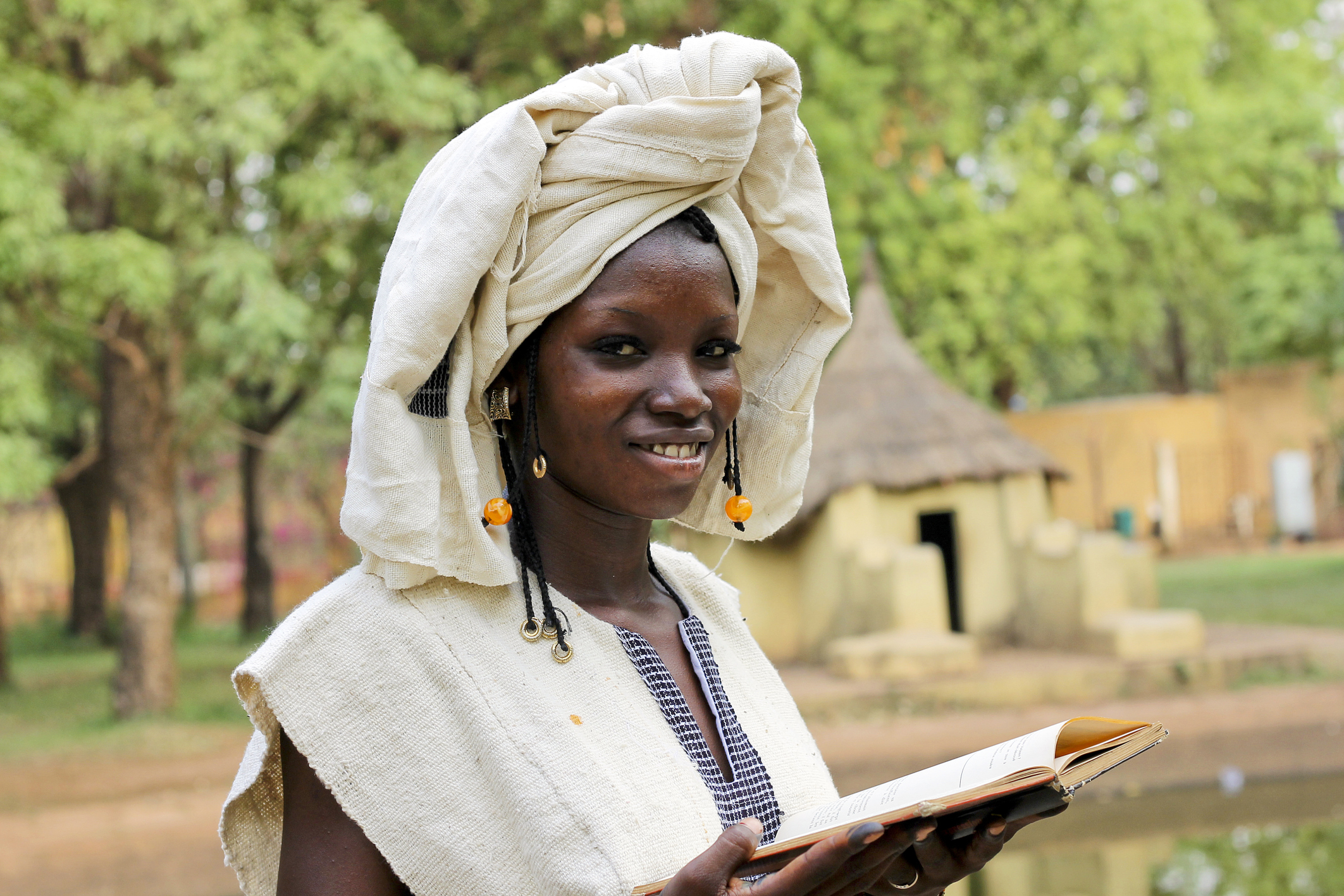 A student learning her lessons ?