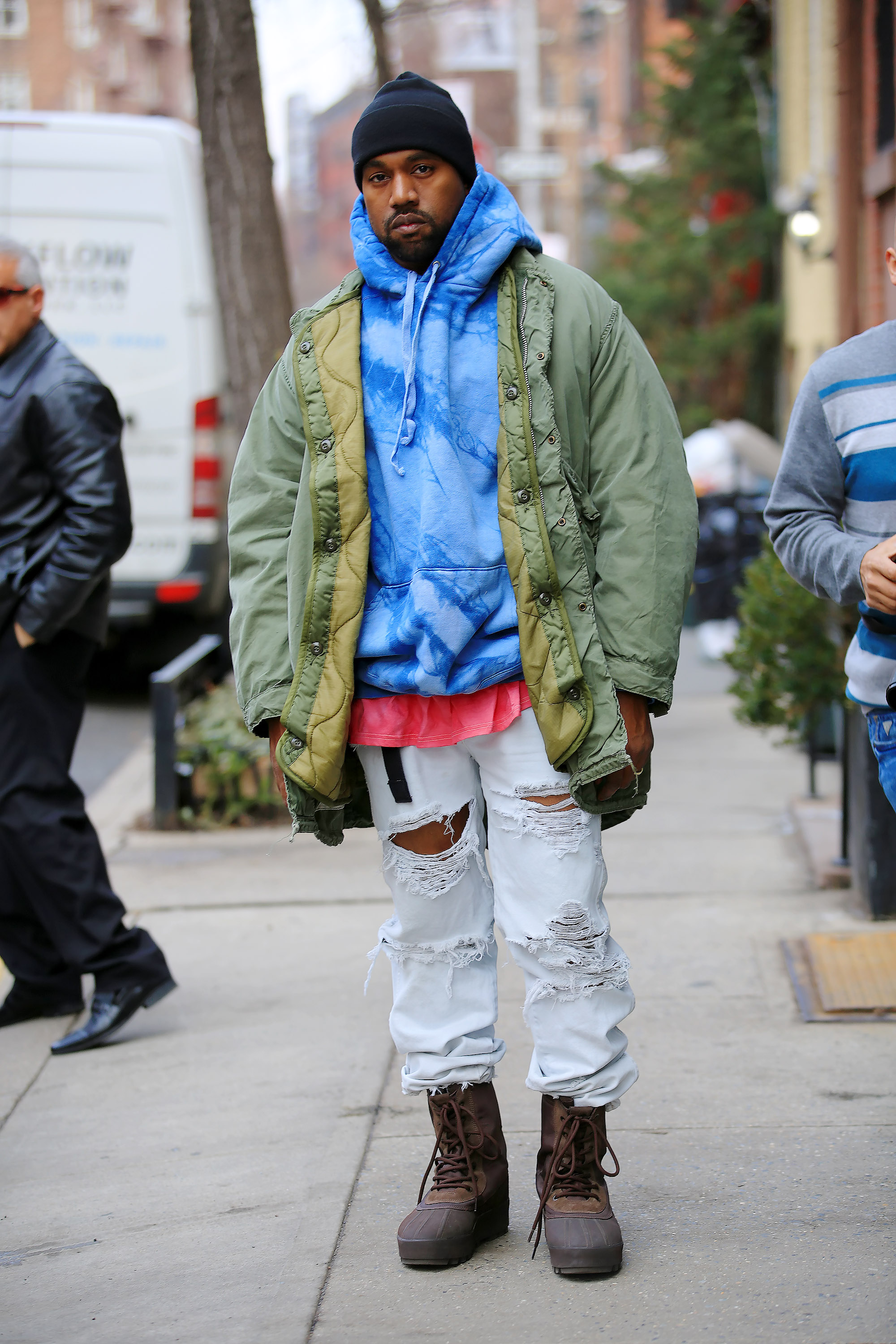 Kanye West shopping in West Village