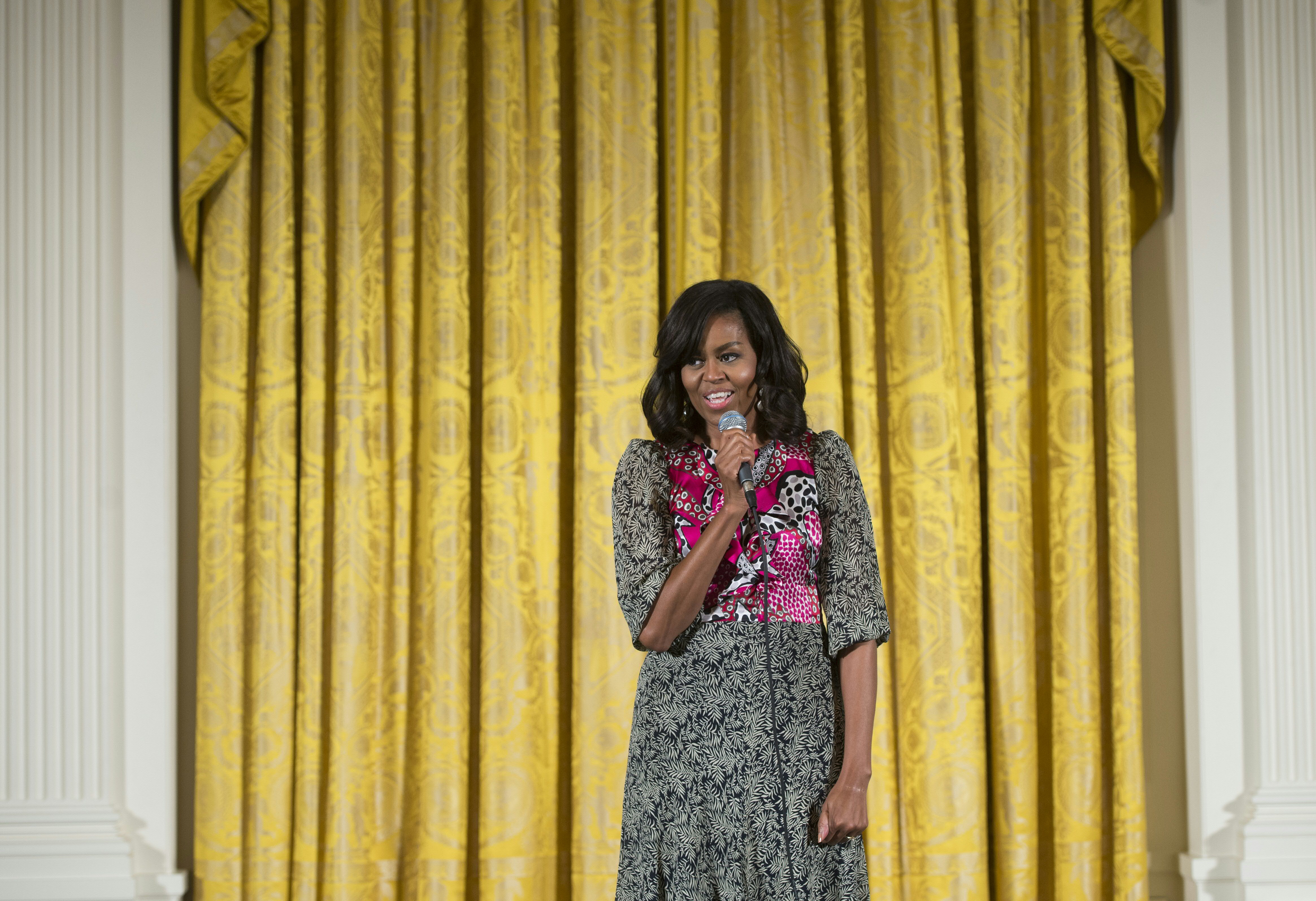 US-POLITICS-MICHELLE OBAMA-BLACK HISTORY