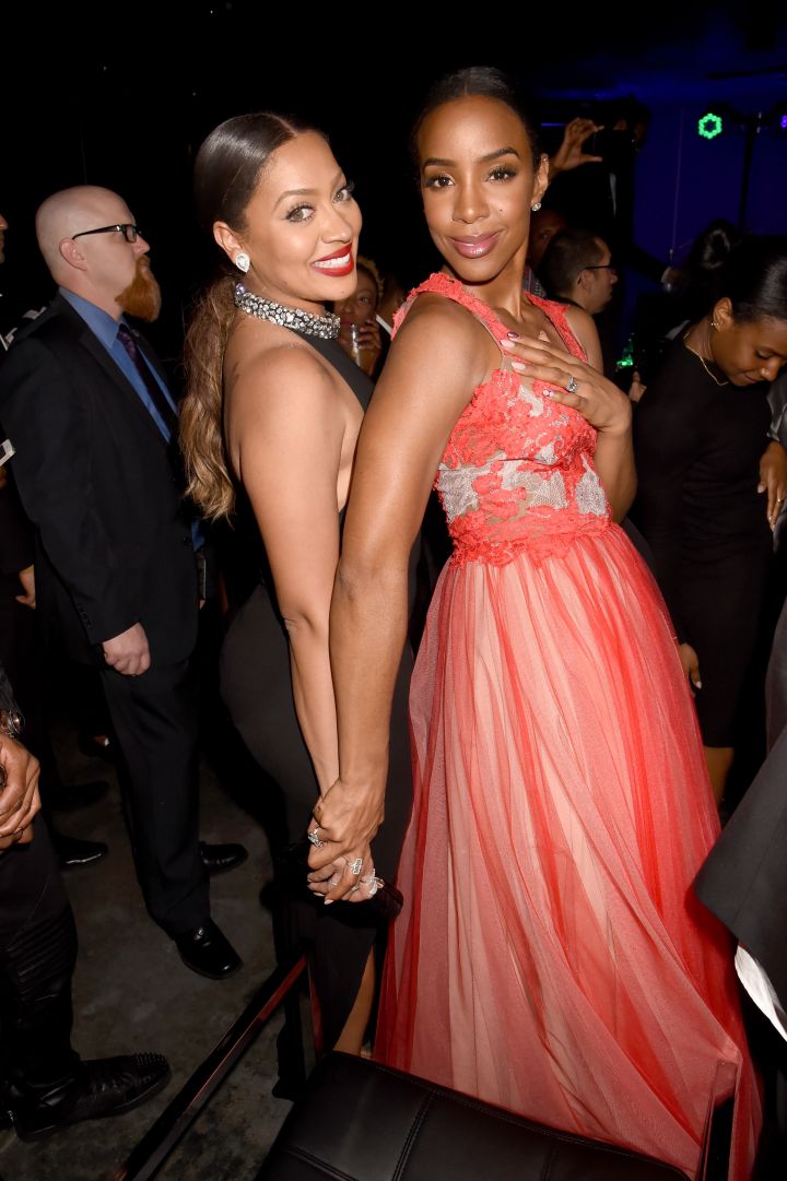La La and Kelly Rowland rocked out at Kevinās party as well.