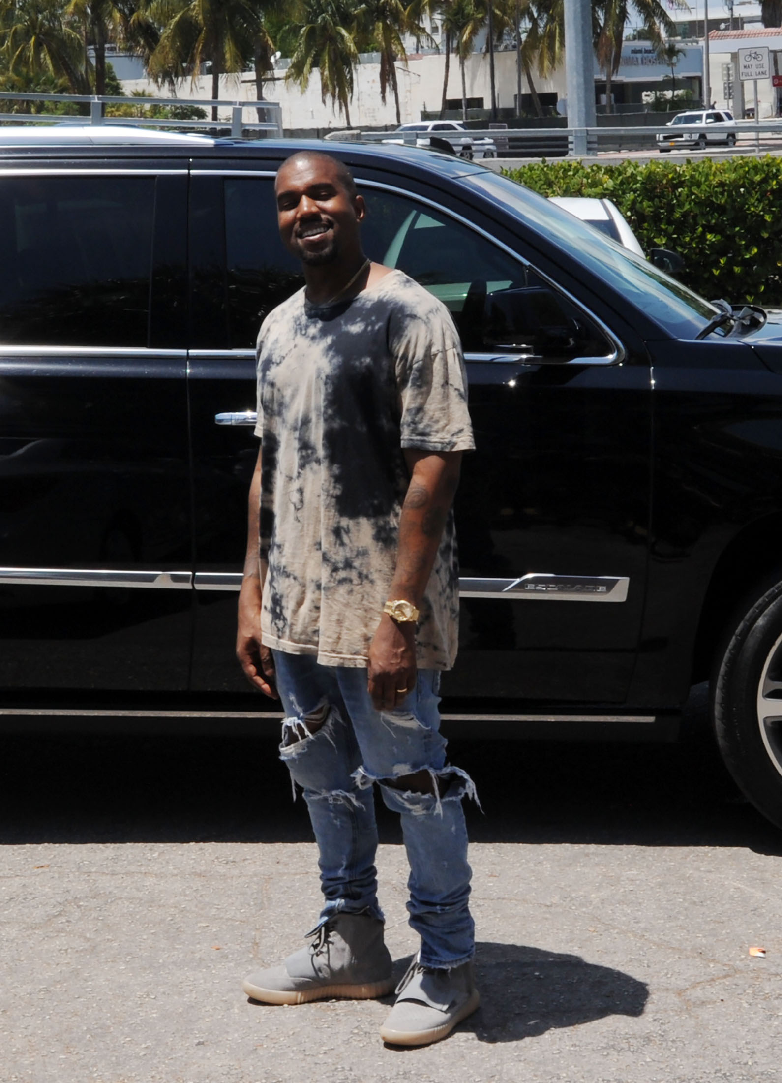 Kim Kardashian, North West, Kanye West, Kourtney Kardashian, Penelope Disick in Miami