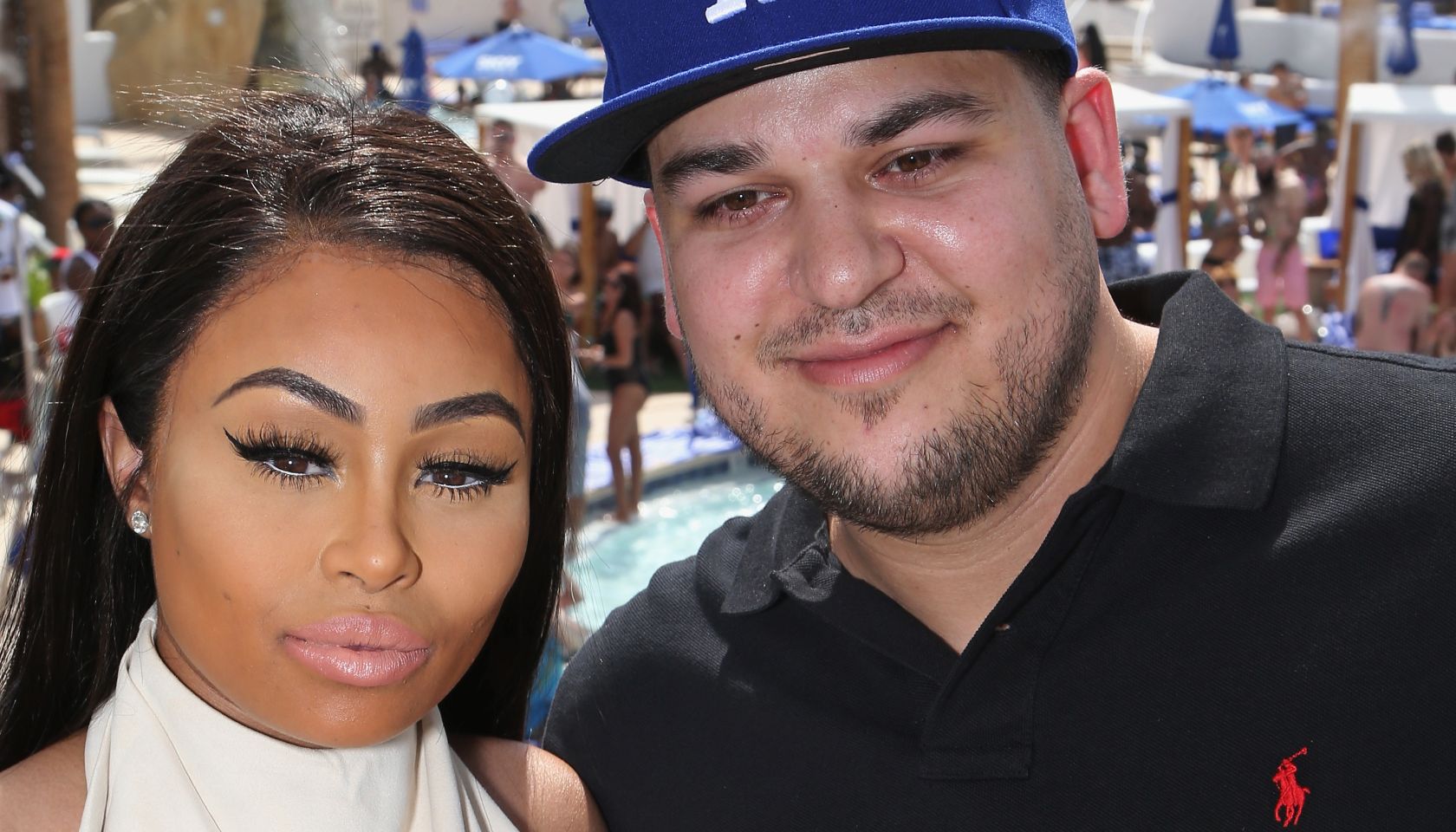 Rob Kardashian And Blac Chyna At Sky Beach Club