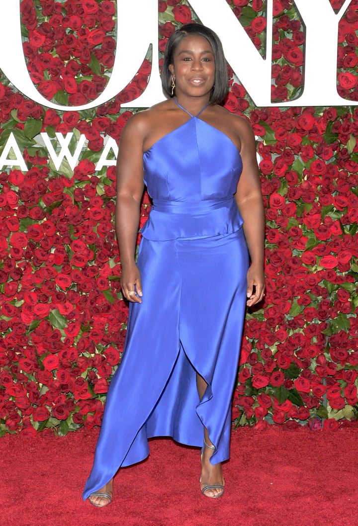 Actress Uzo Aduba wore electric blue.