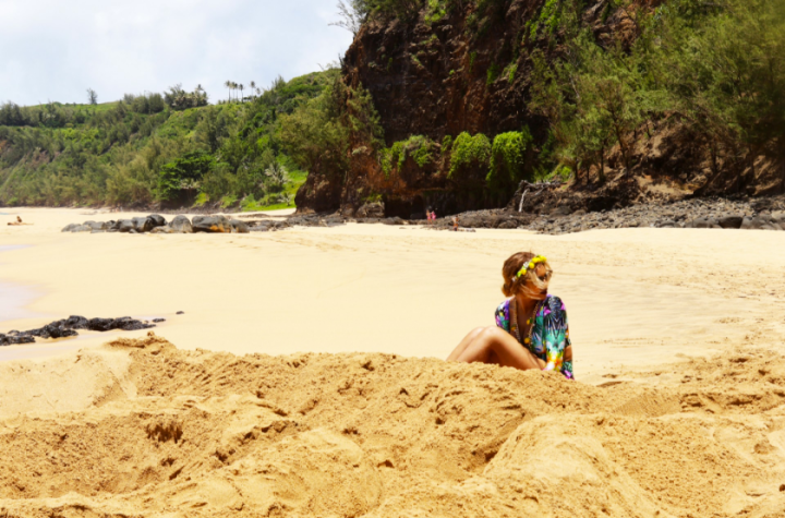 Blonde hair and sunshine.