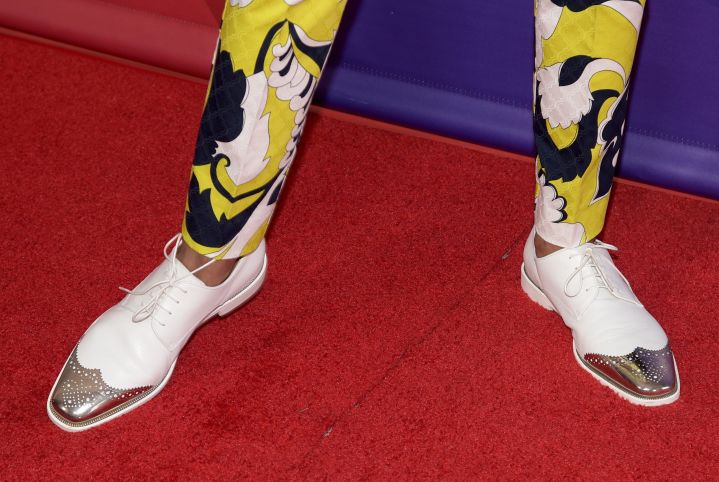 …basic white with an understated steel toe might be best.