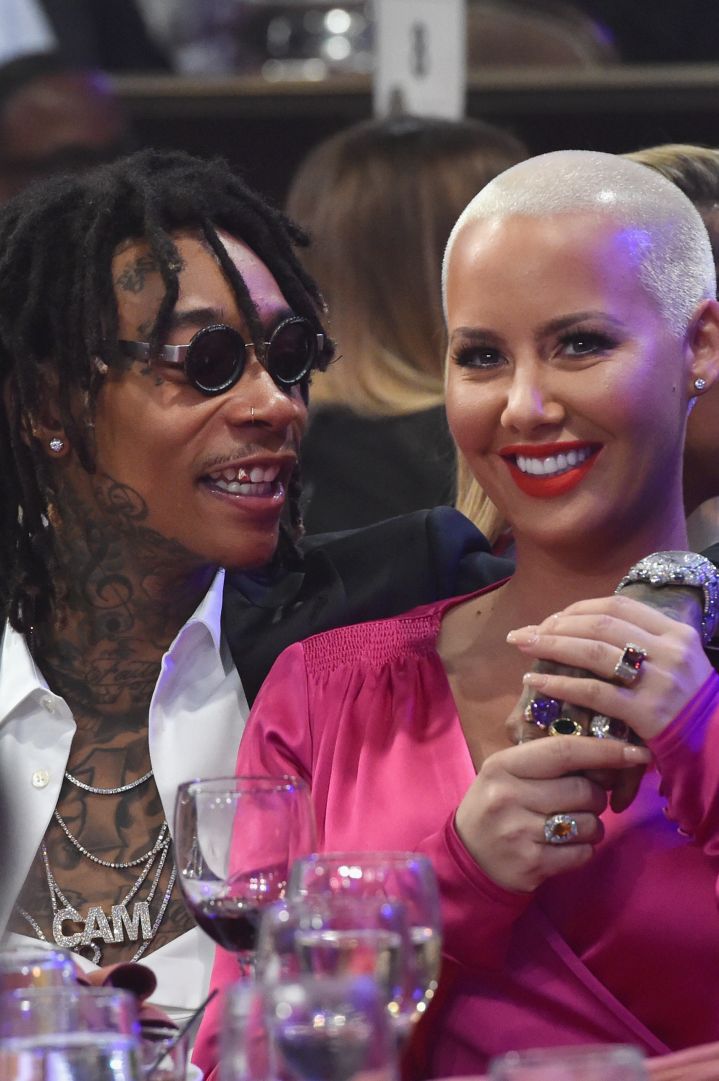 Even after splitting, Amber & Wiz were all smiles at the ‘Pre-GRAMMY Gala and Salute to Industry Icons Honoring Debra Lee’