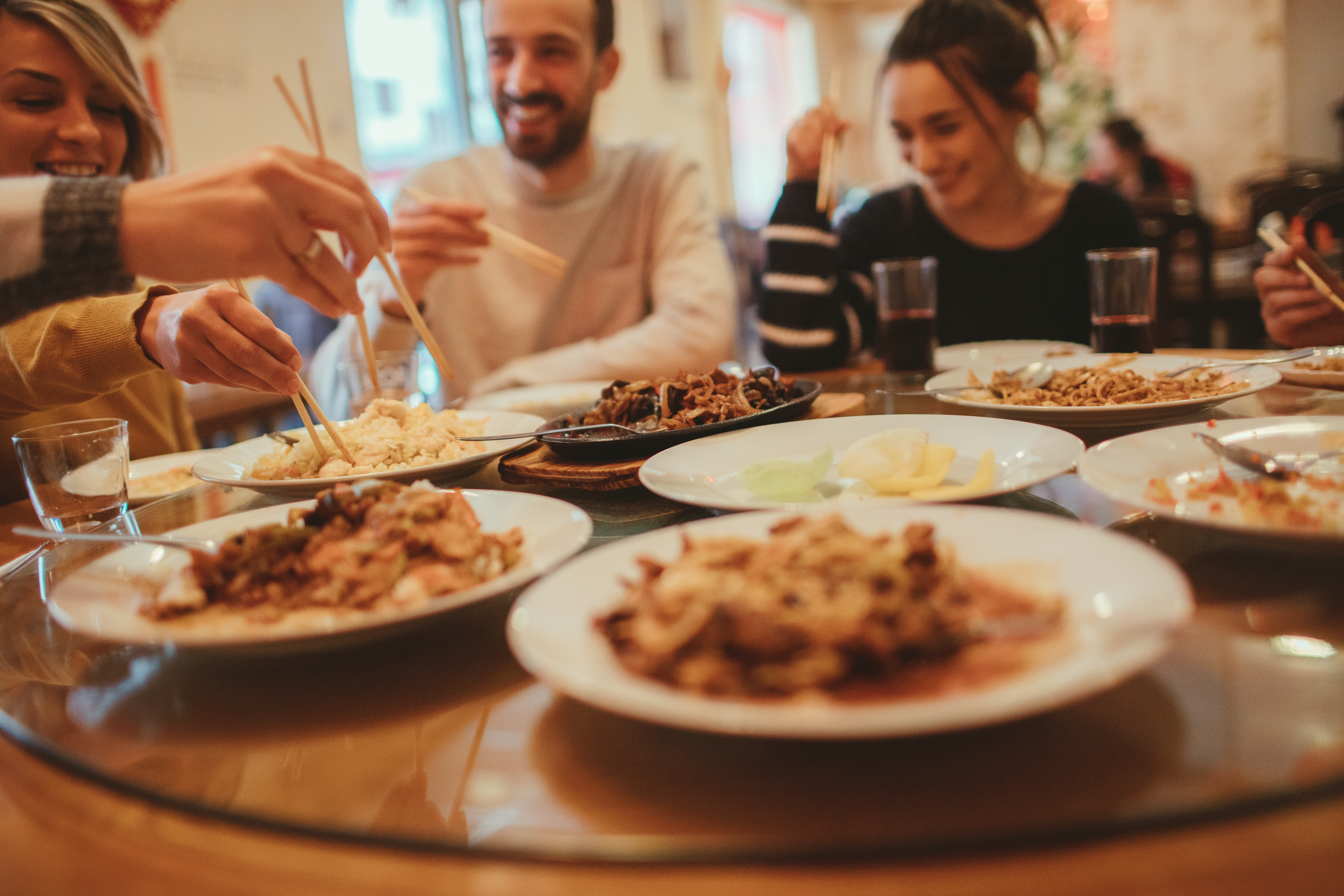 Dining in a Chinese restaurant