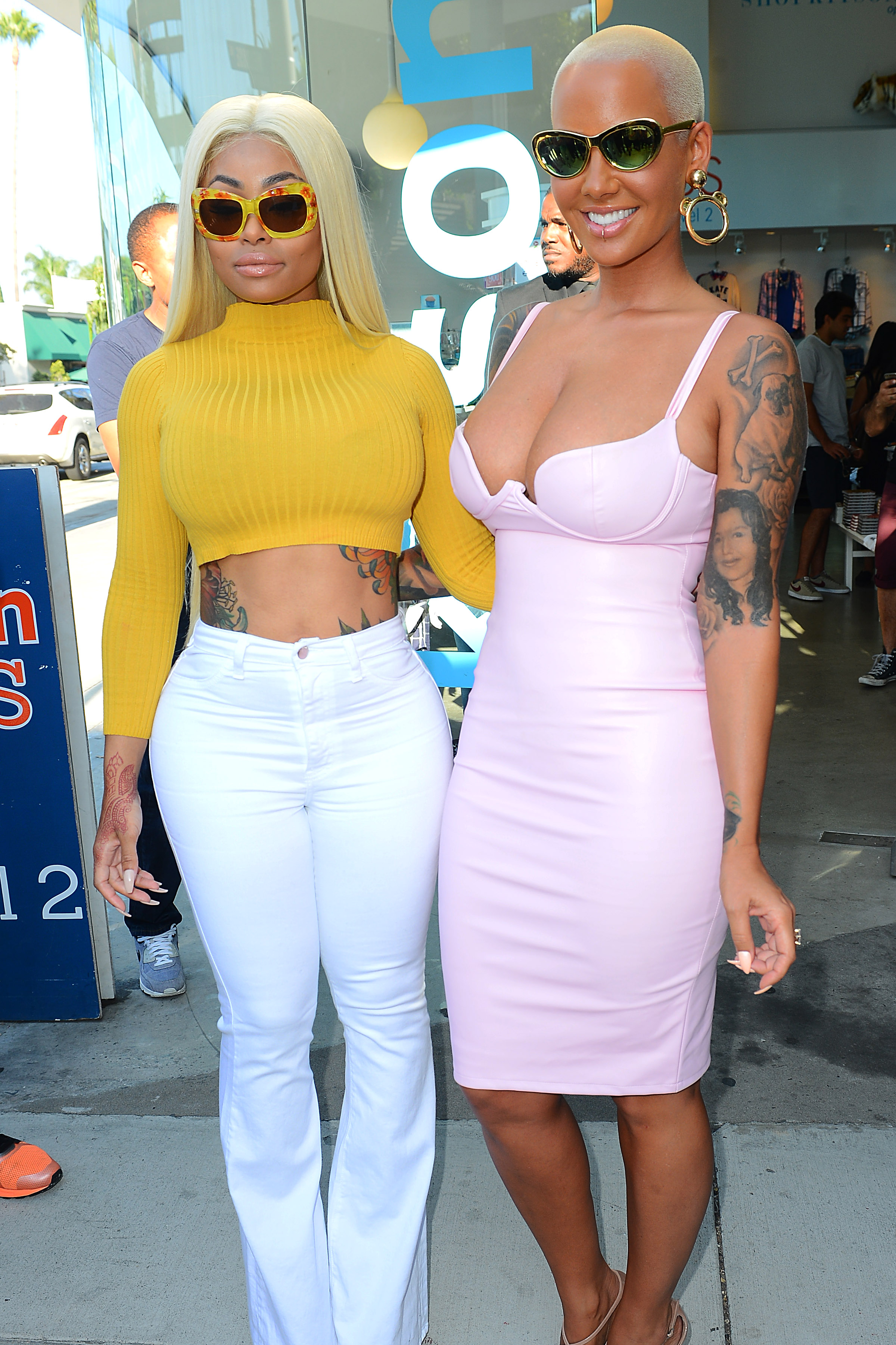 blac chyna Amber Rose Launches Her Eye Glass Collection The Bash at Kitson