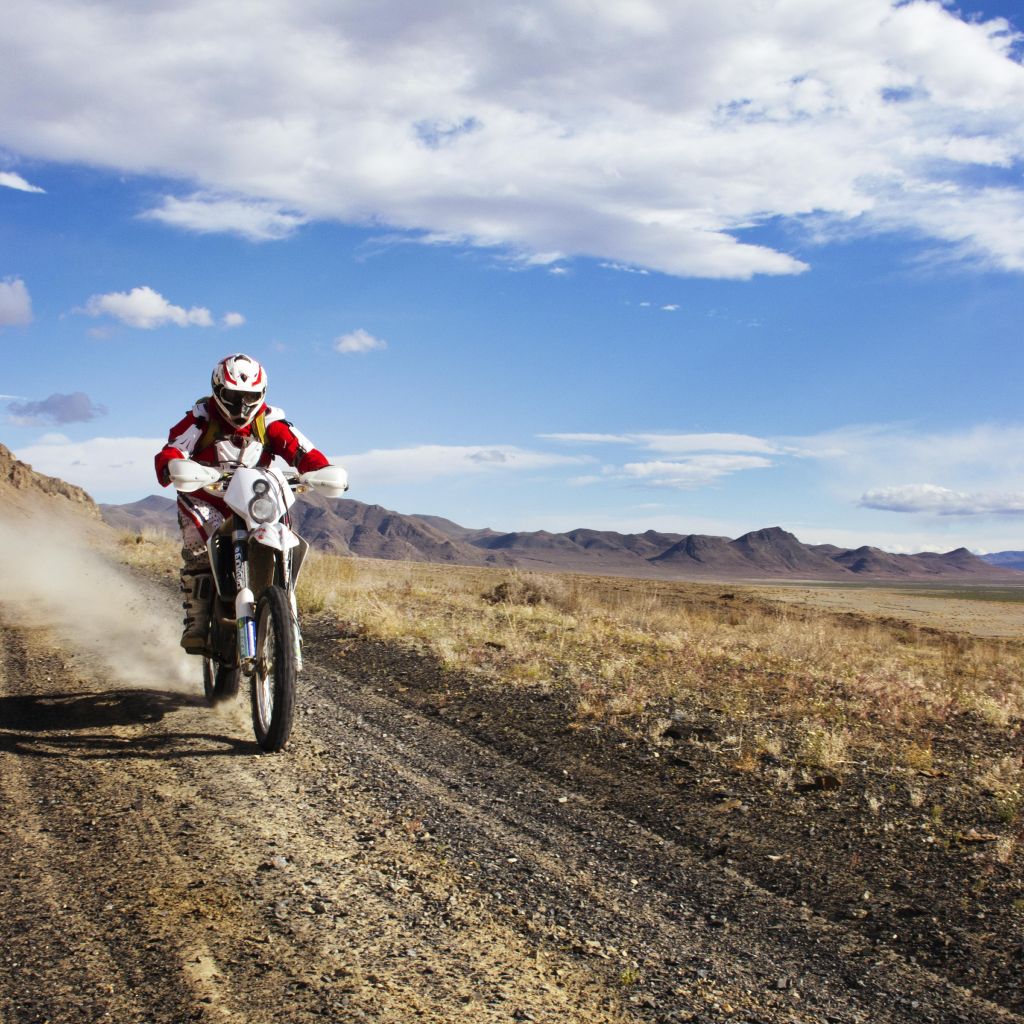 Man Riding Motocross Bike