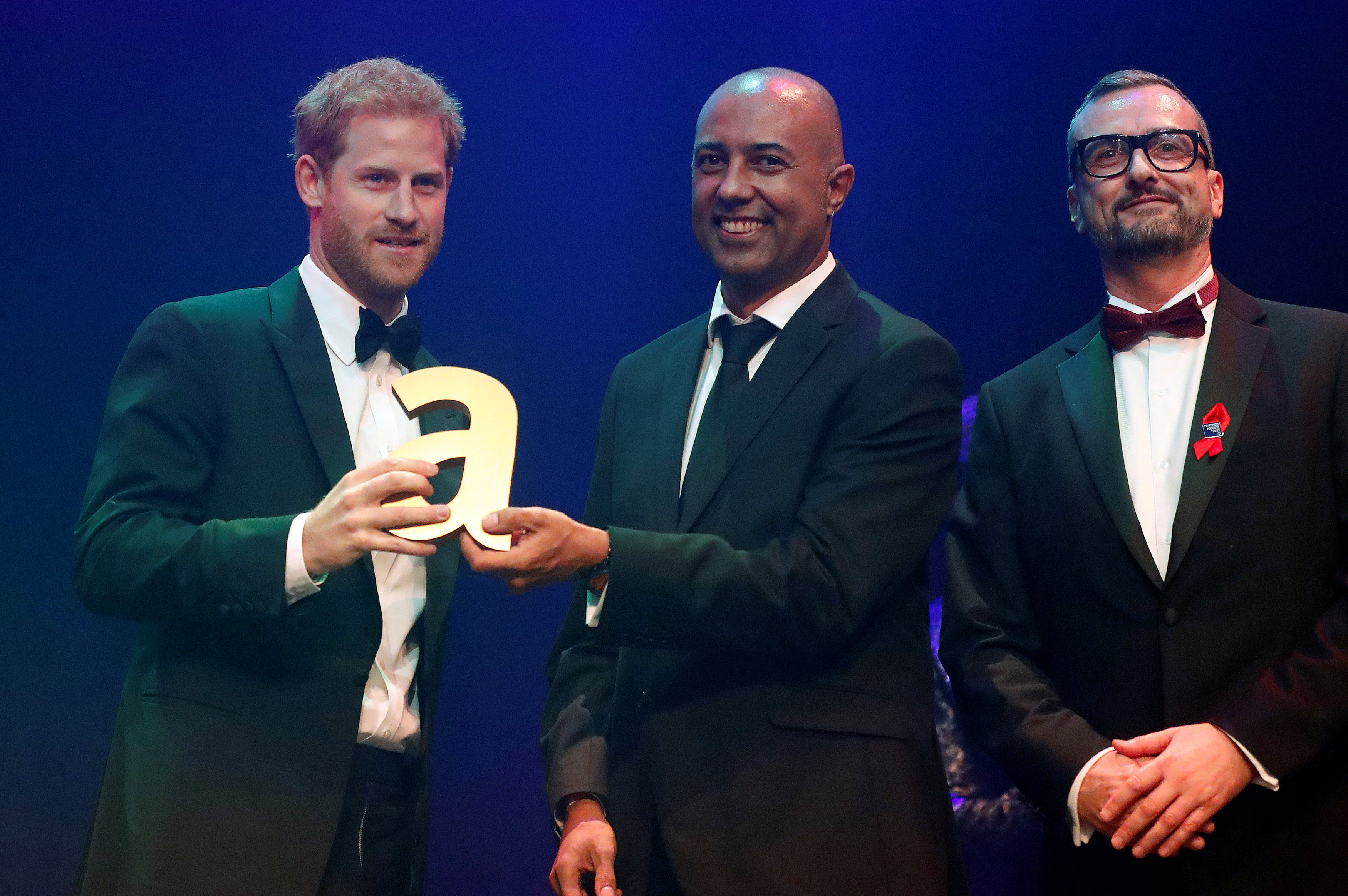 Prince Harry accepts Attitude Legacy Award on behalf of Princess Diana