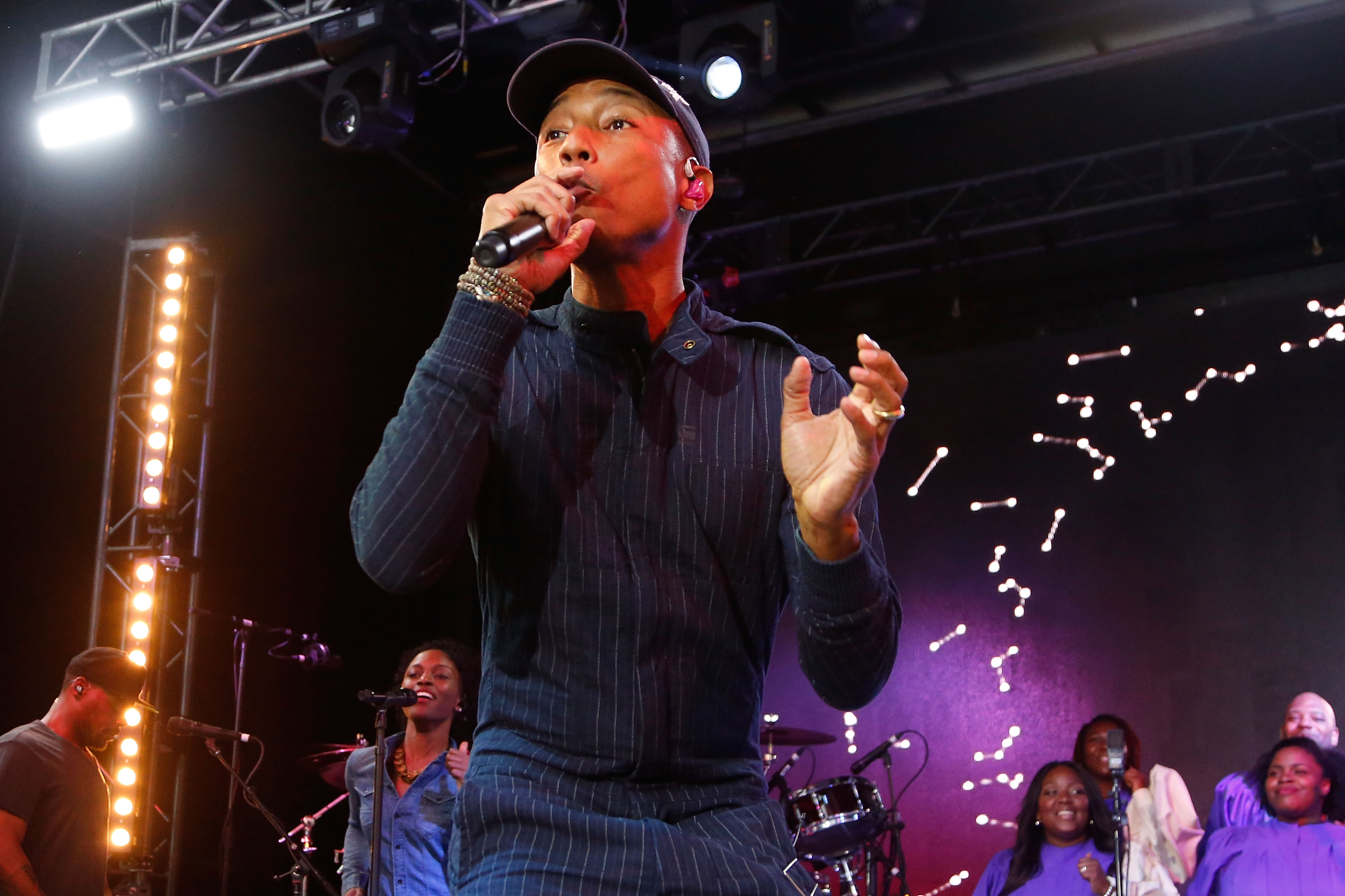 Pharrell Williams And Friends Perform 'Hidden Figures' Live On Festival Street During 2016 Toronto International Film Festival