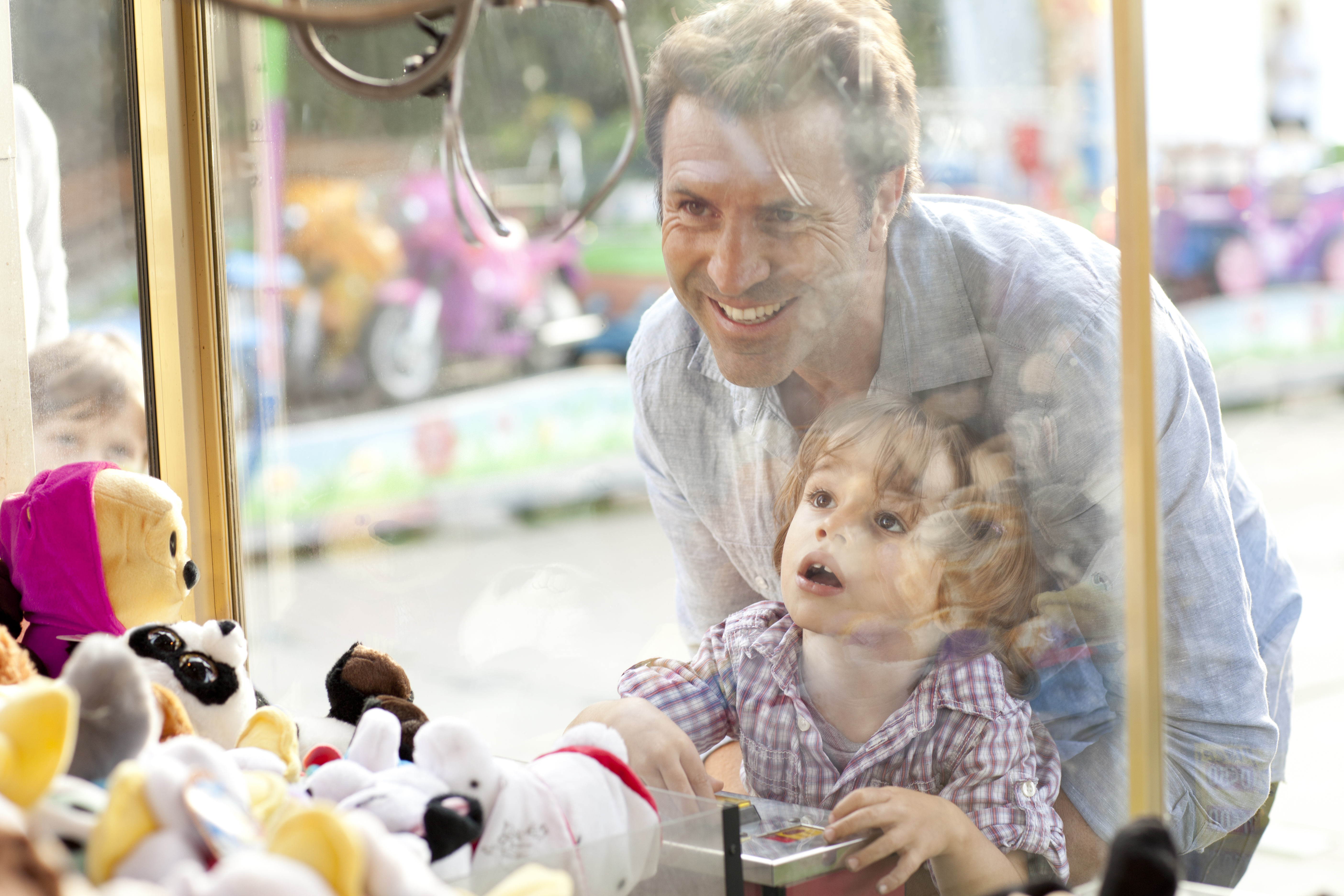 Father and son at the carnival