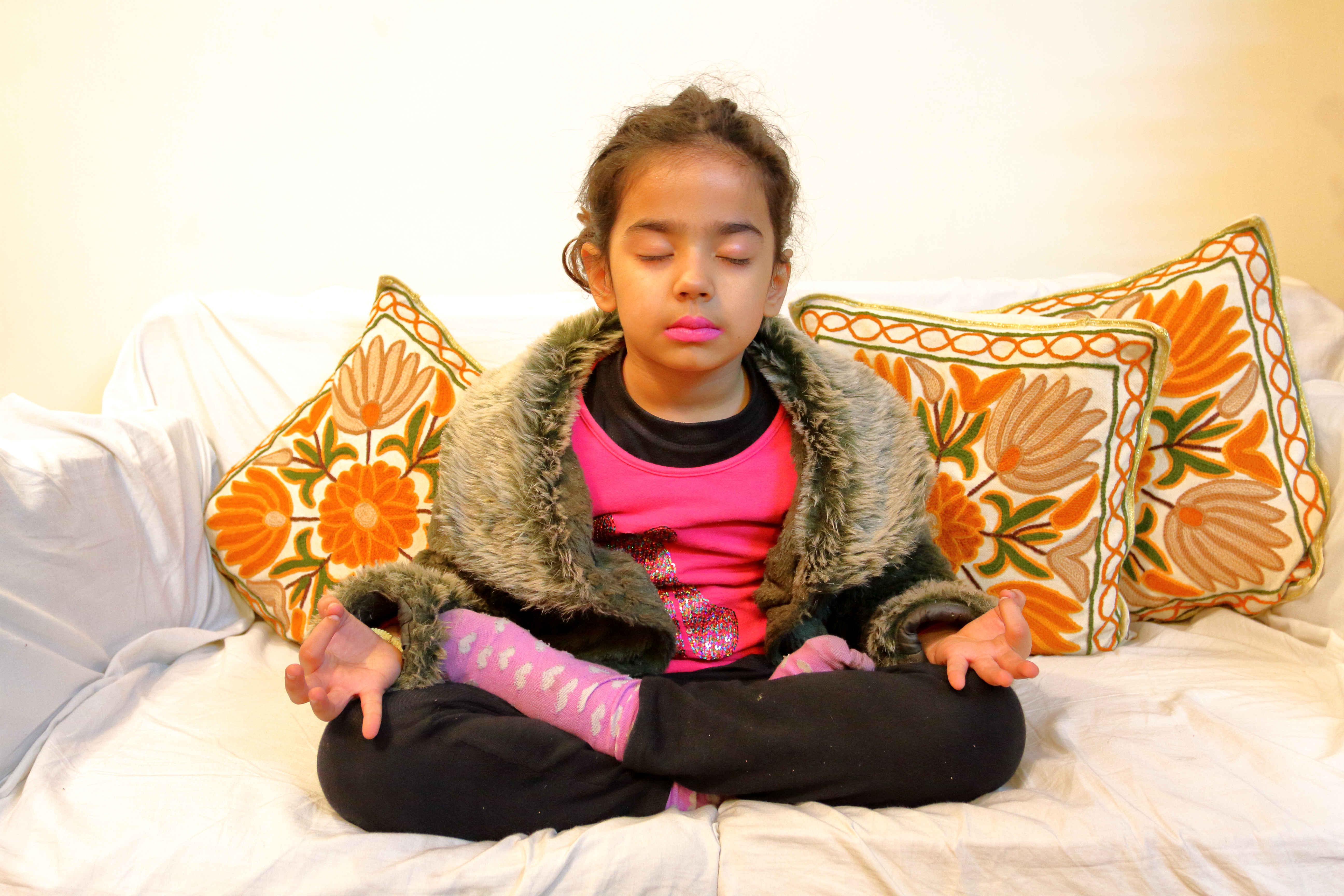 Girl Doing Yoga (Meditation)