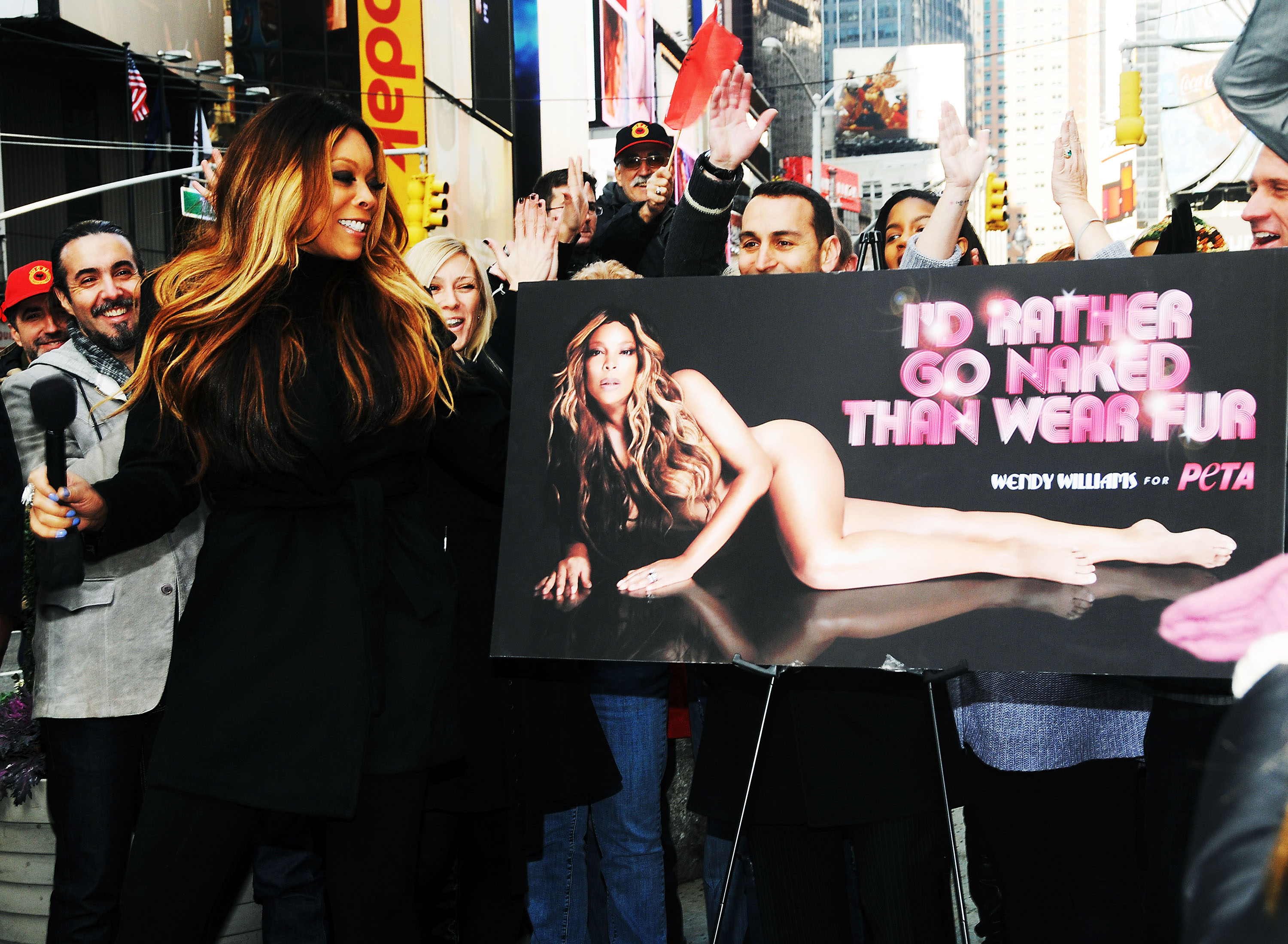 Wendy Williams 'I'd Rather Go Naked Than Wear Fur' Winter PETA Campaign Launch