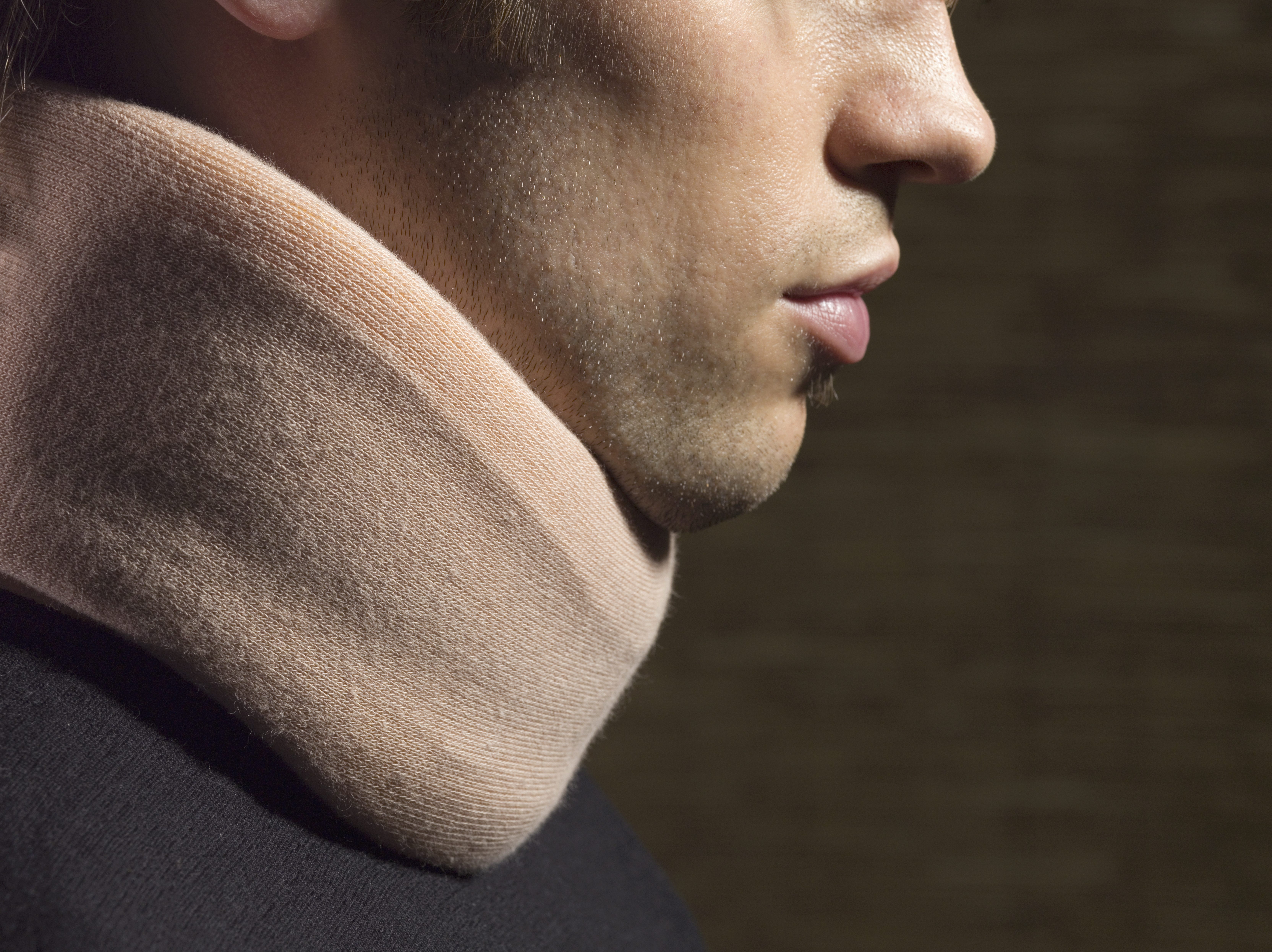 Man with Neck Brace