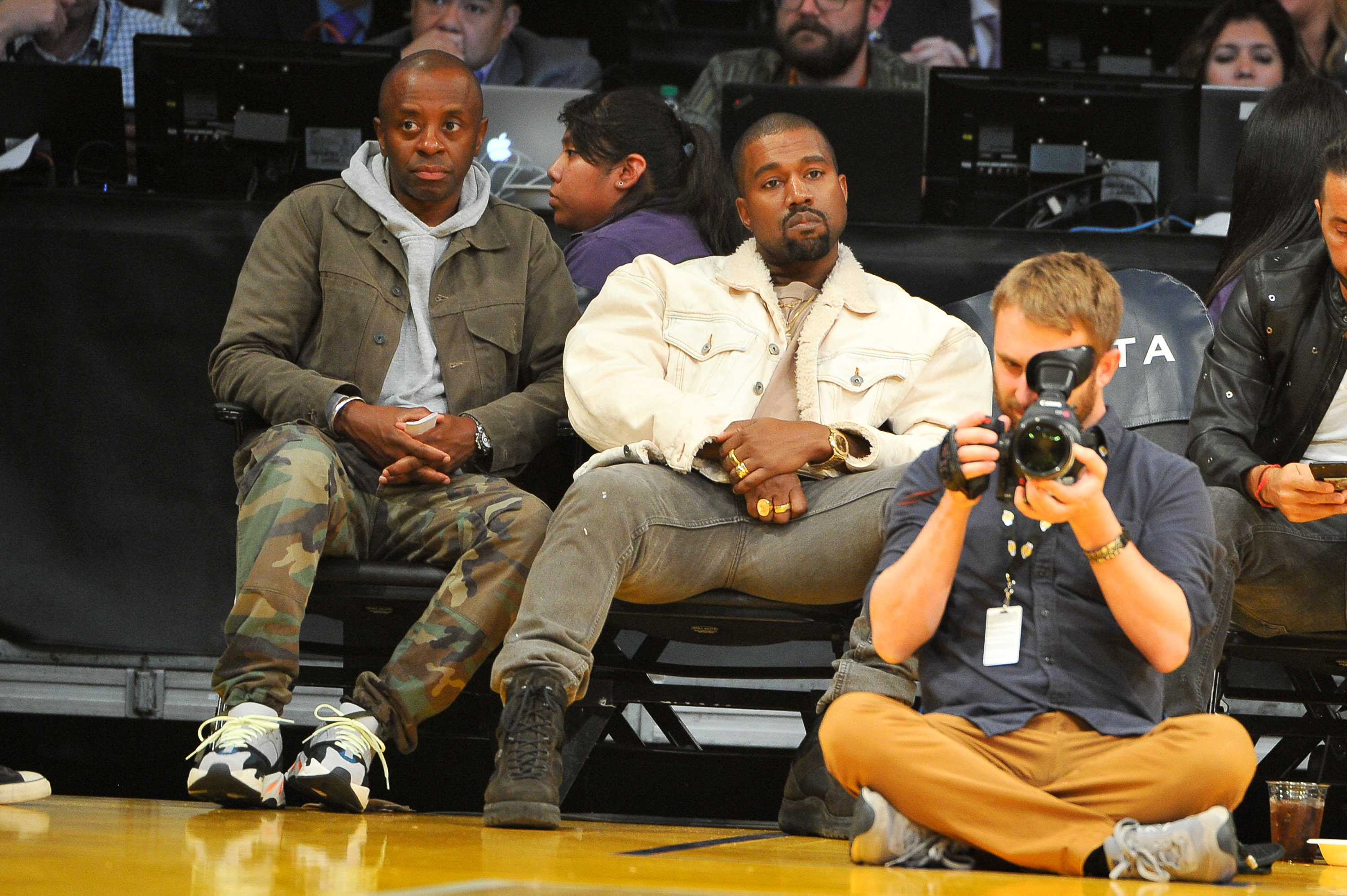 Celebrities At The Los Angeles Lakers Game