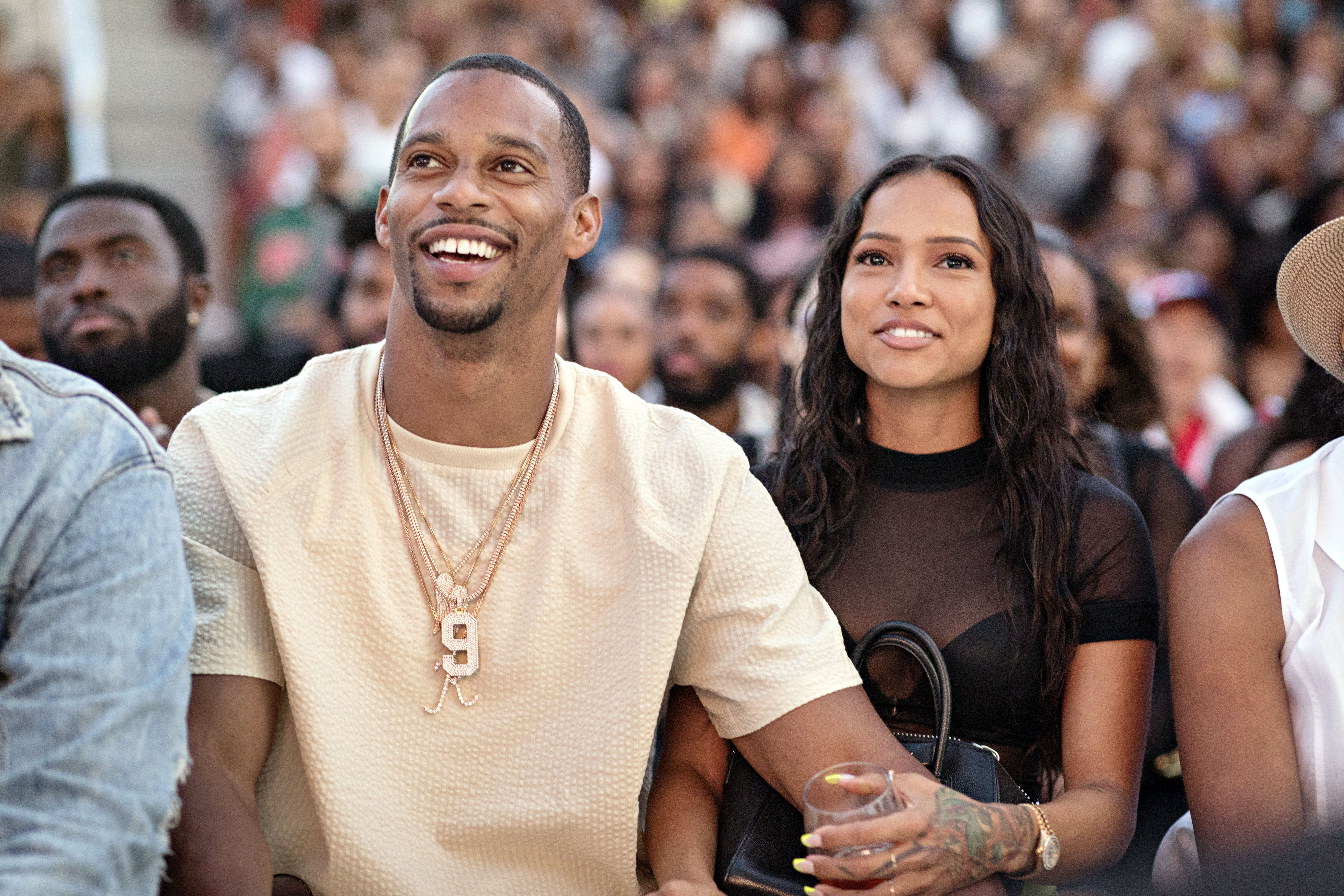 Karrueche Tran and Victor Cruz