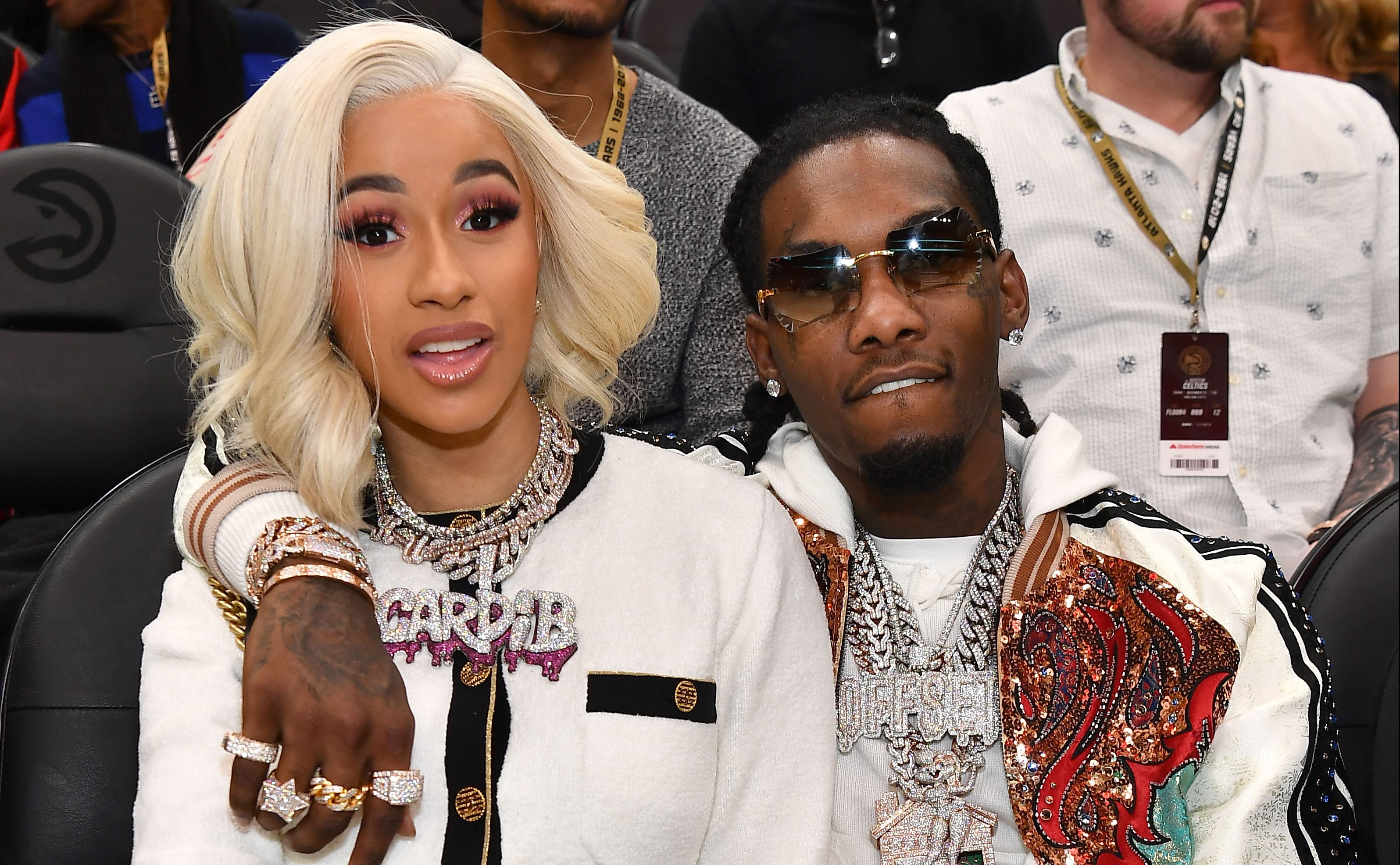 Celebrities Attend Atlanta Hawks v Boston Celtics