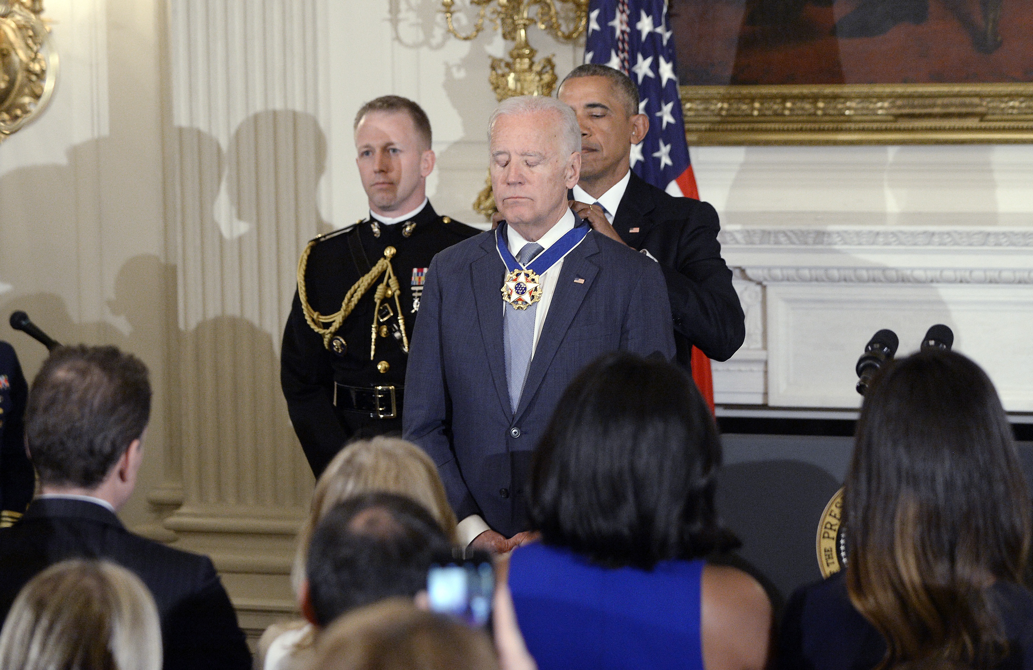 President Obama Gives Tribute To VP Biden In The State Dining Room