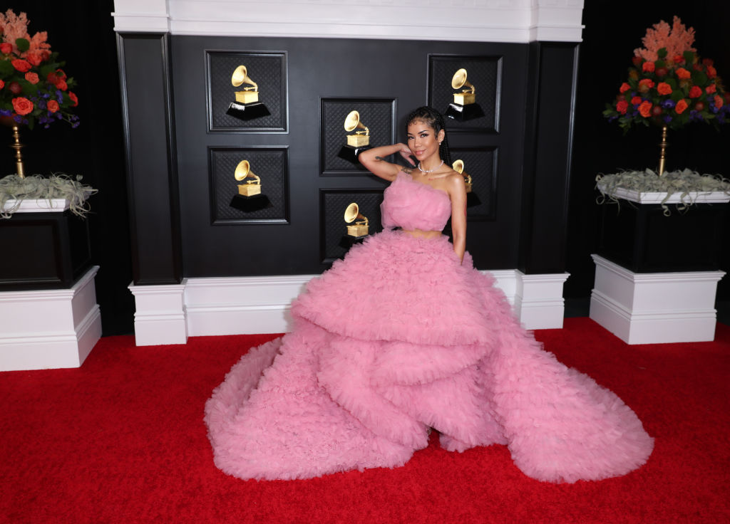 Musical talent pose on the red carpet at the 63rd Annual Grammy Awards show in downtown Los Angeles