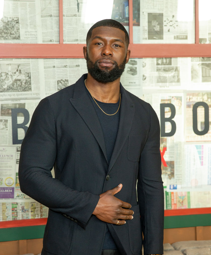 Trevante Rhodes attends the New York screening of 'Bird Box...