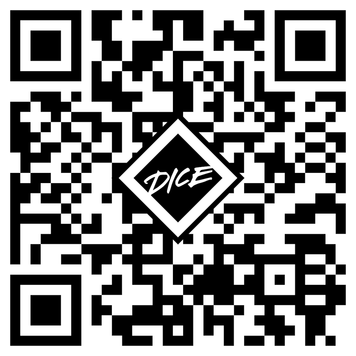 Dice QR code for Milk + Cookies Atlanta