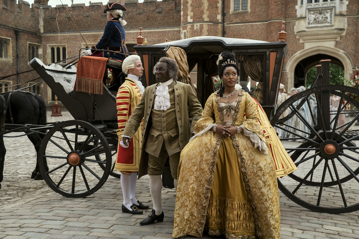 Production stills from Queen Charlotte: A Bridgerton Story