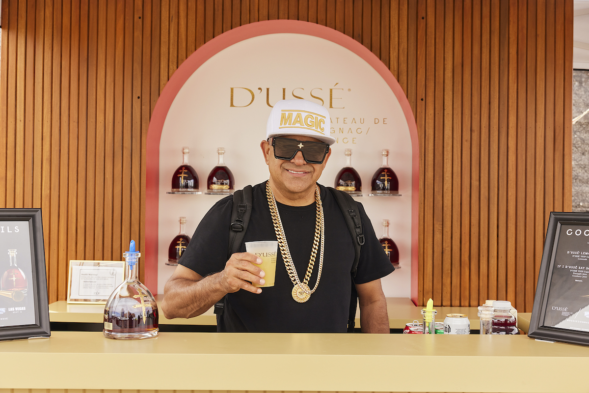Bryson Tiller, N.O.R.E, Dem Franchize Boyz and more toast with D'USSÉ at Lovers & Friends in Las Vegas