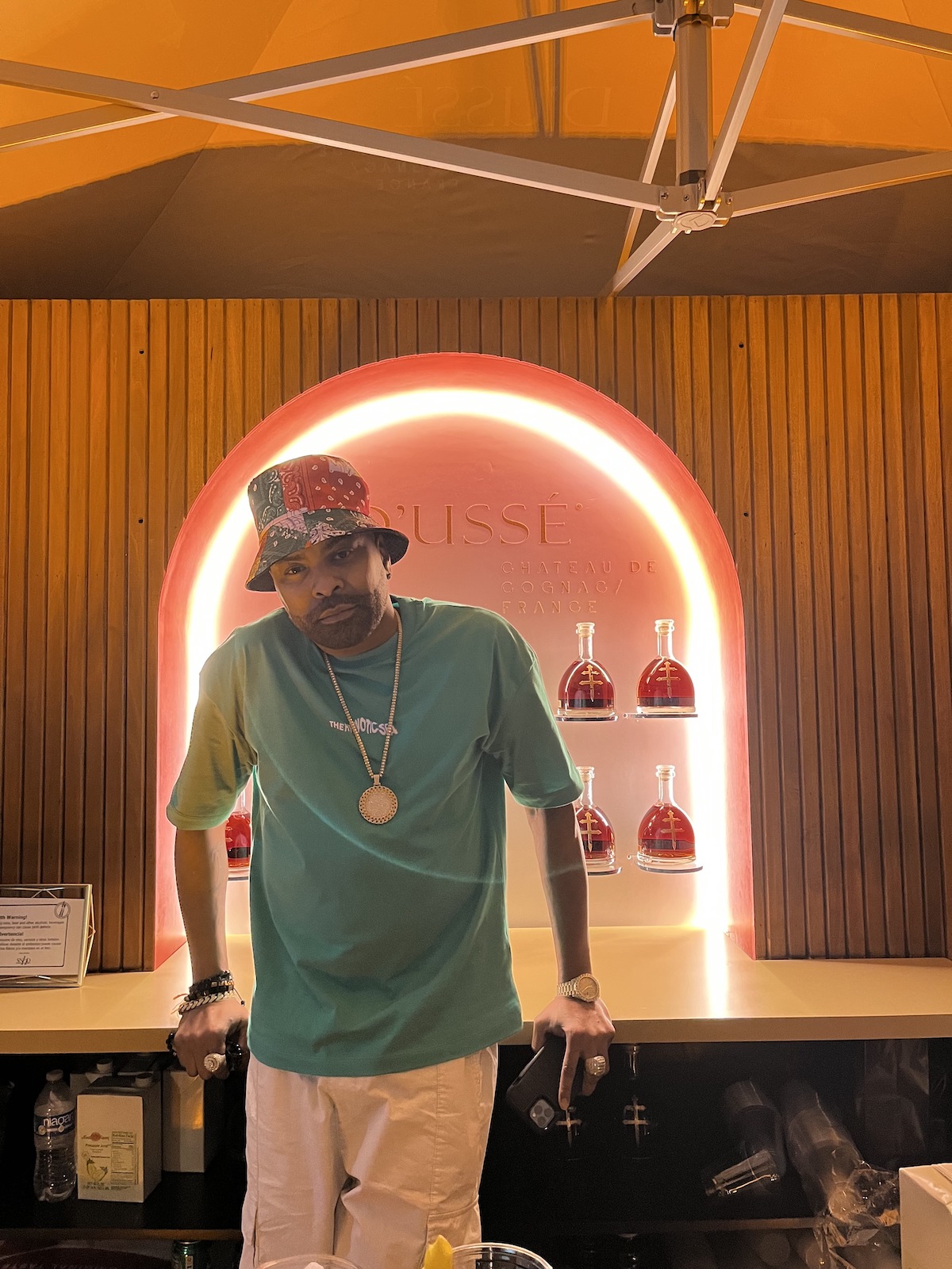 Bryson Tiller, N.O.R.E, Dem Franchize Boyz and more toast with D'USSÉ at Lovers & Friends in Las Vegas