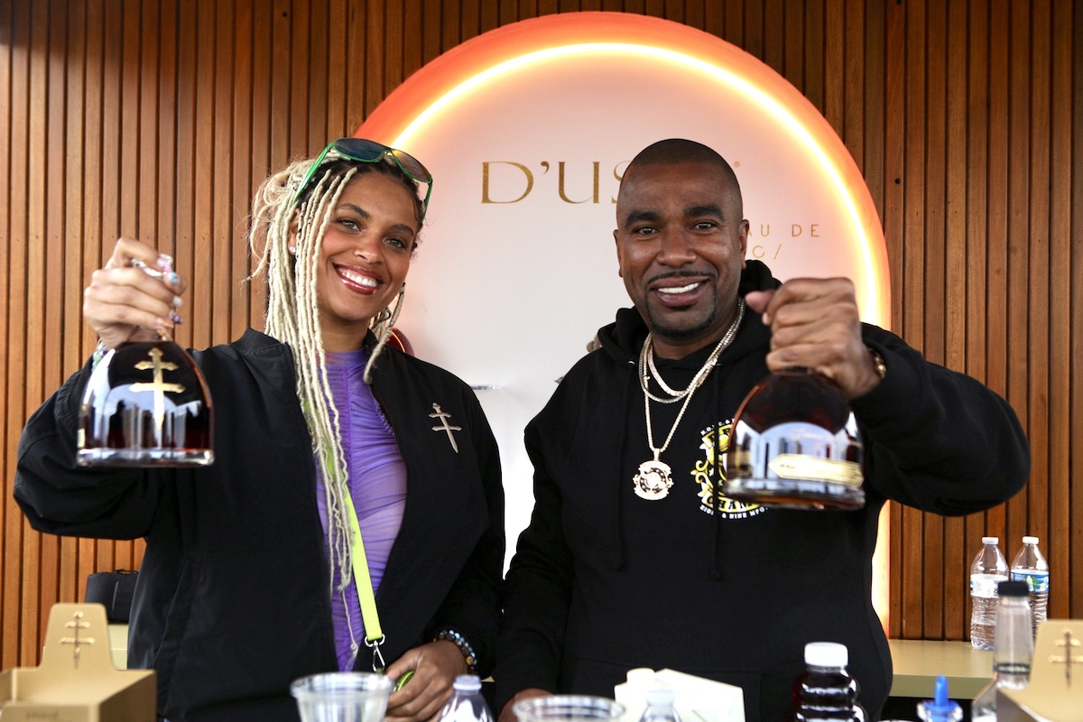 Bryson Tiller, N.O.R.E, Dem Franchize Boyz and more toast with D'USSÉ at Lovers & Friends in Las Vegas