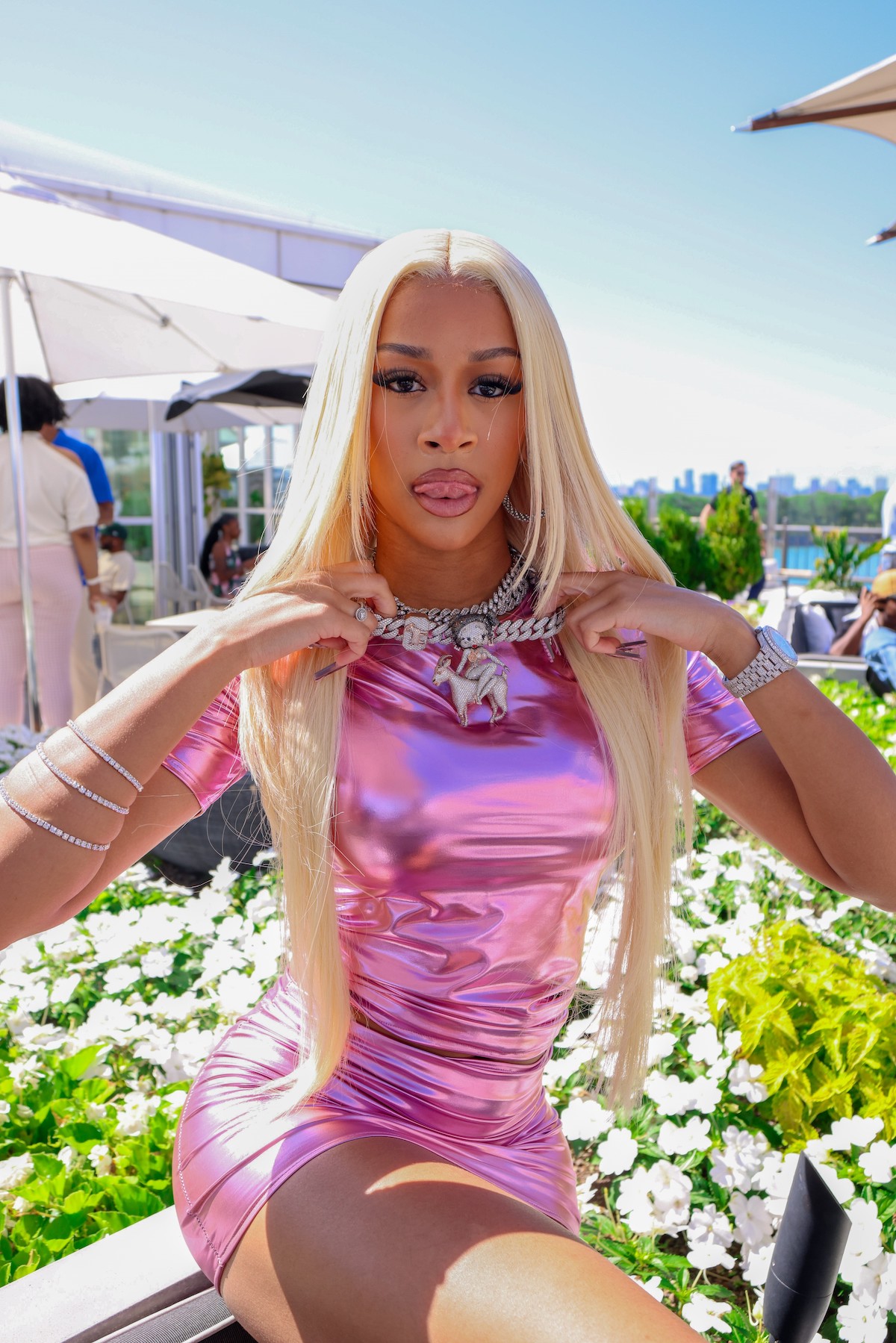 Lakeyah Hosts D'USSÉ Day Party Chicago Event at Offshore Rooftop