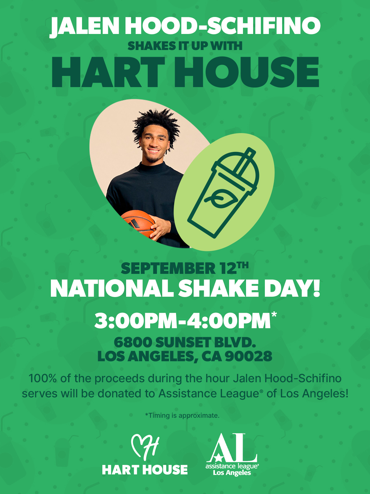 Jalen Hood-Schifino Hart House National Milkshake Day