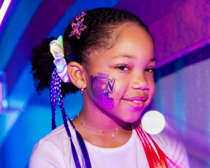 The Moon Girl & Devil Dinosaur Face Paint