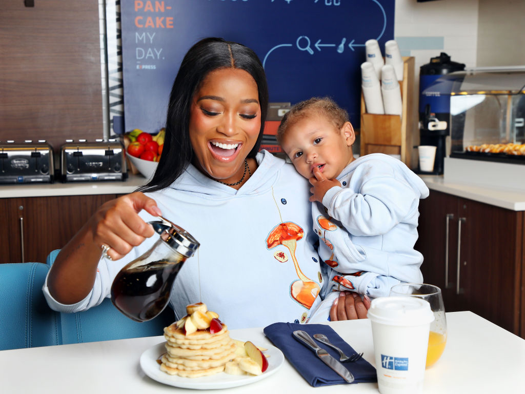 Holiday Inn Express Celebrates National Pancake Day with Keke Palmer and Son