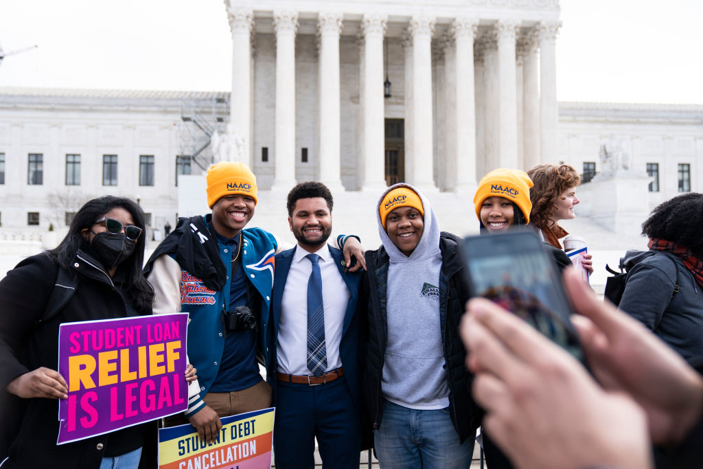 Student Debt Cancellation Protest Outside of the Supreme Court